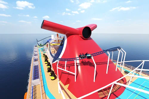 bolt ultimate sea coaster on carnival's mardi gras