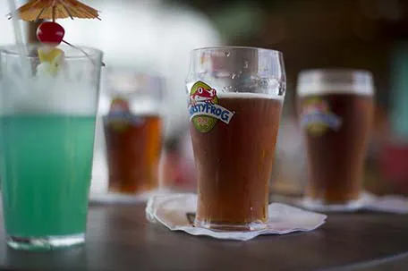 pints of beer at redfrog pub